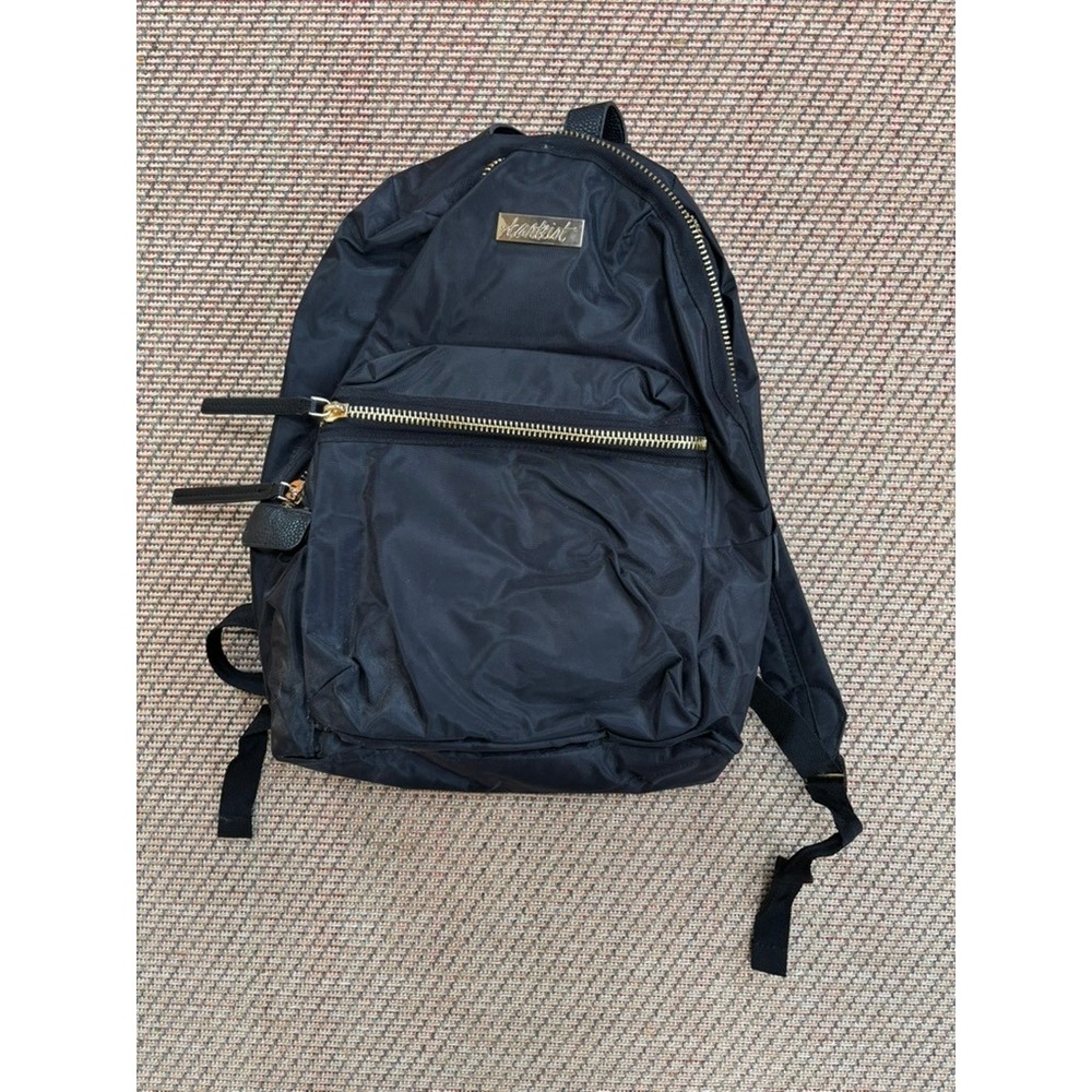 Tarte Tartist Black Backpack Nylon Gold‎ Zip Makeup Cosmetic Travel Bag